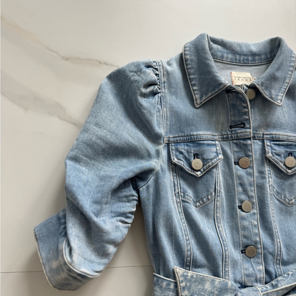 Alice + Olivia Light Blue Denim Mini Dress - Picture 4 of 10